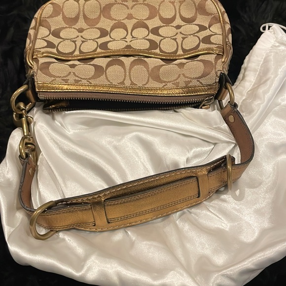 Coach signature c brown bronze khaki mini bag - Picture 6 of 15